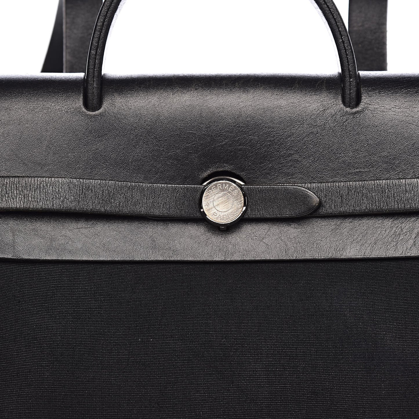 Toile Vache Calfskin Herbag 30 PM Backpack Black