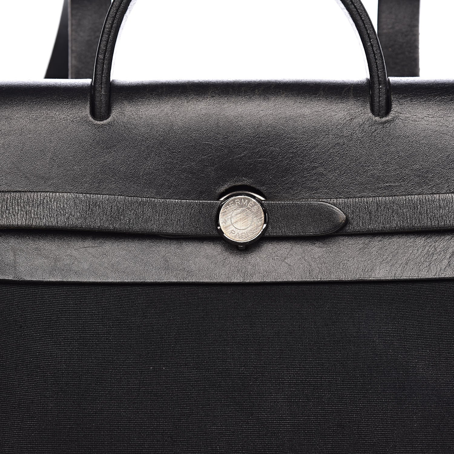 Hermes Toile Vache Calfskin Herbag 30 PM Backpack Black 15 of 15