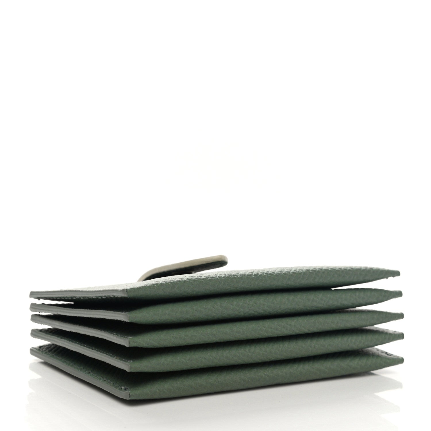 Celine Grained Shiny Calfskin Accordion Card Holder Green 4 of 8
