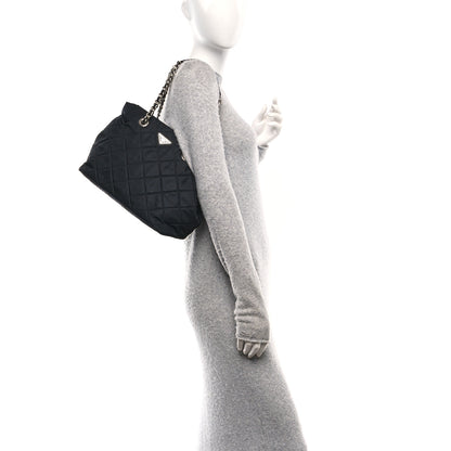 Prada Nylon Tessuto Impuntu Quilted Tote Black 2 of 9