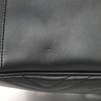 Gucci Calfskin Matelasse Small GG Marmont Top Handle Shoulder Bag Black 13 of 13