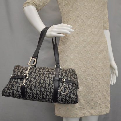 Christian Dior Denim Monogram Charms Boston Black 2 of 12