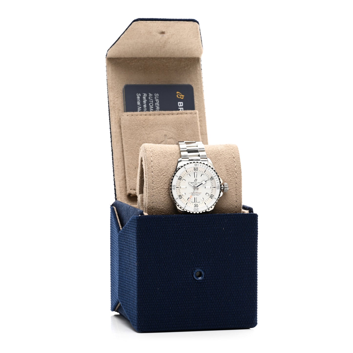 Stainless Steel 36mm Superocean II Automatic Watch White A17377211A1S1