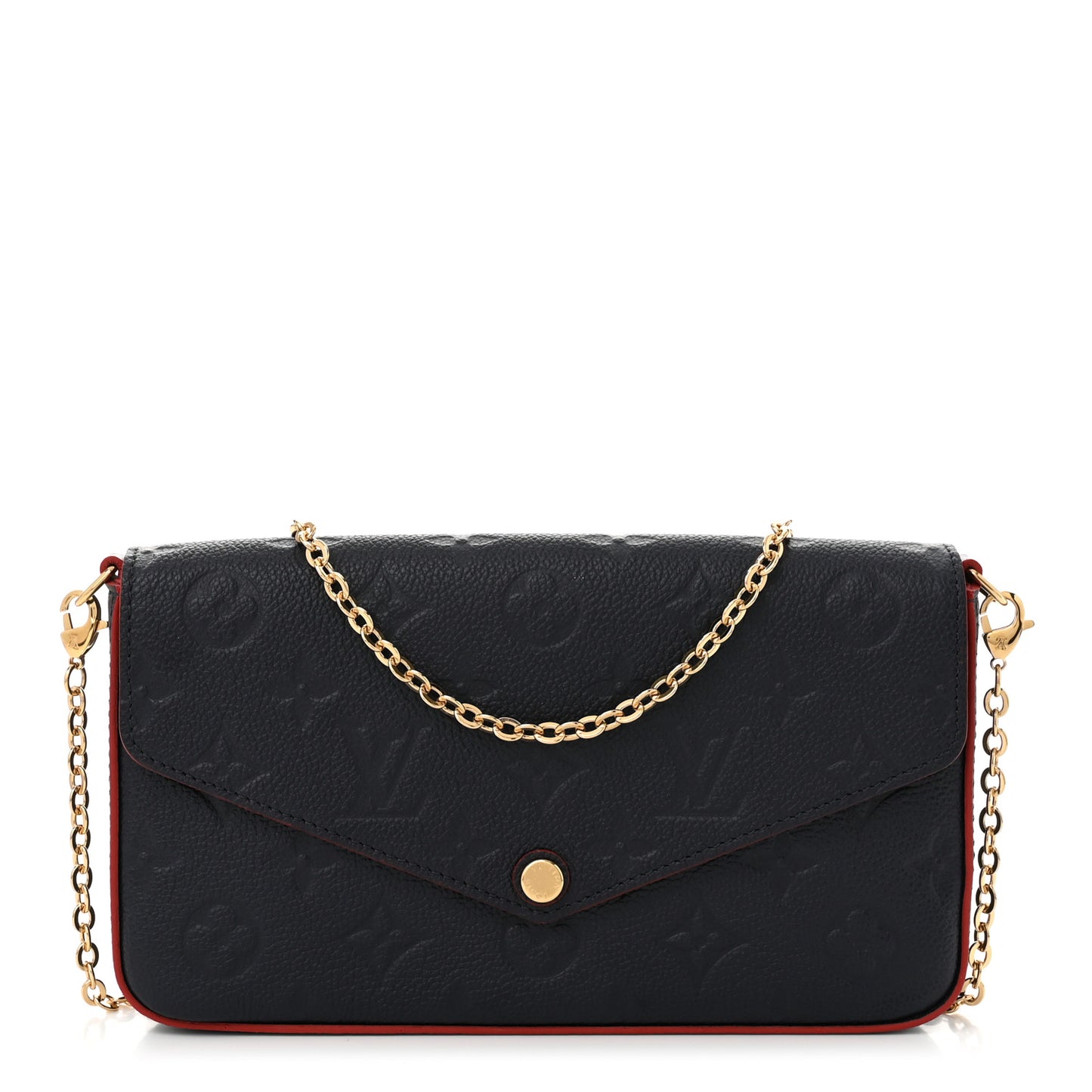 Empreinte Pochette Felicie Chain Wallet Marine Rouge