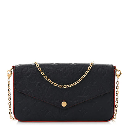 Louis Vuitton Empreinte Pochette Felicie Chain Wallet Marine Rouge 1 of 12