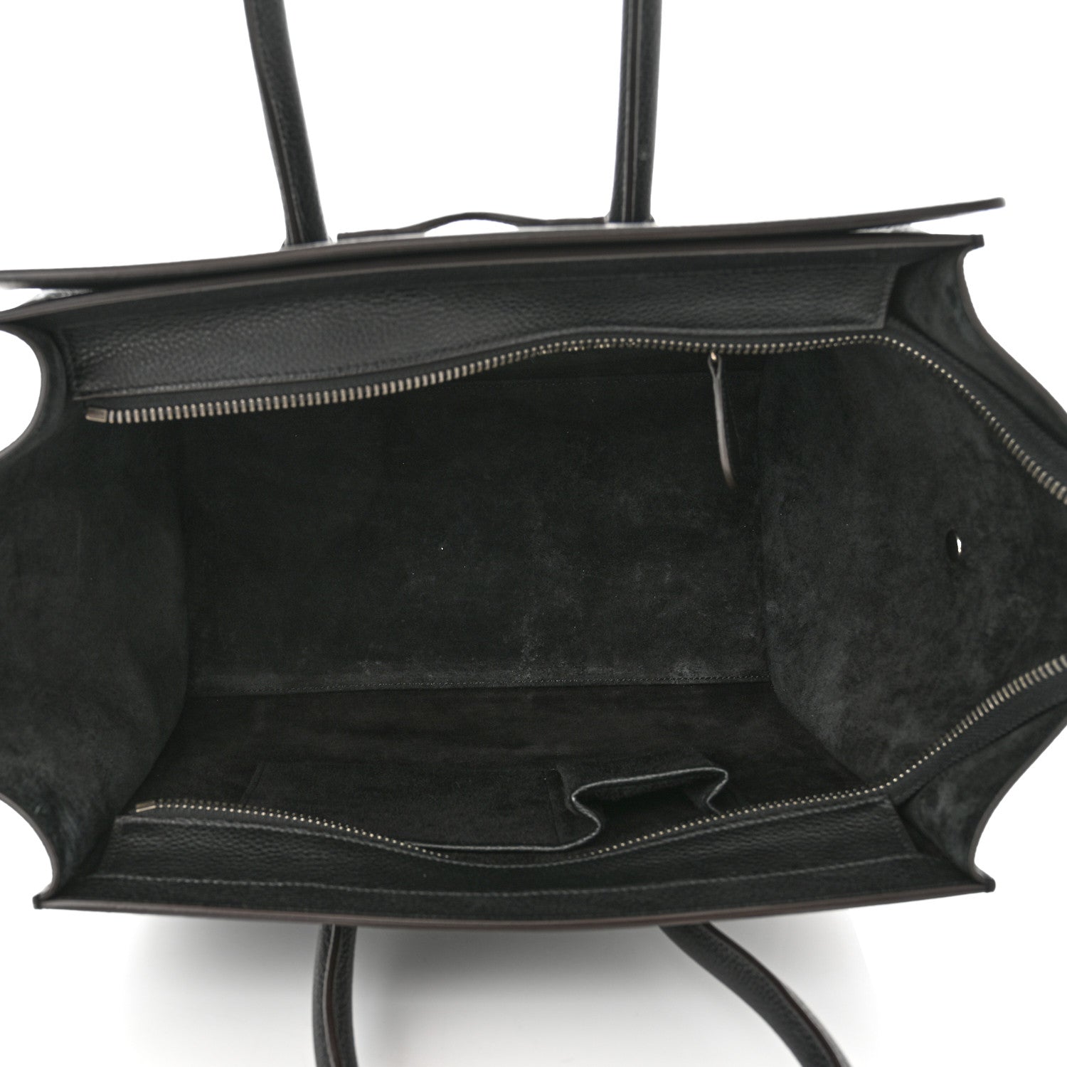 Celine Drummed Calfskin Mini Luggage Black 5 of 10