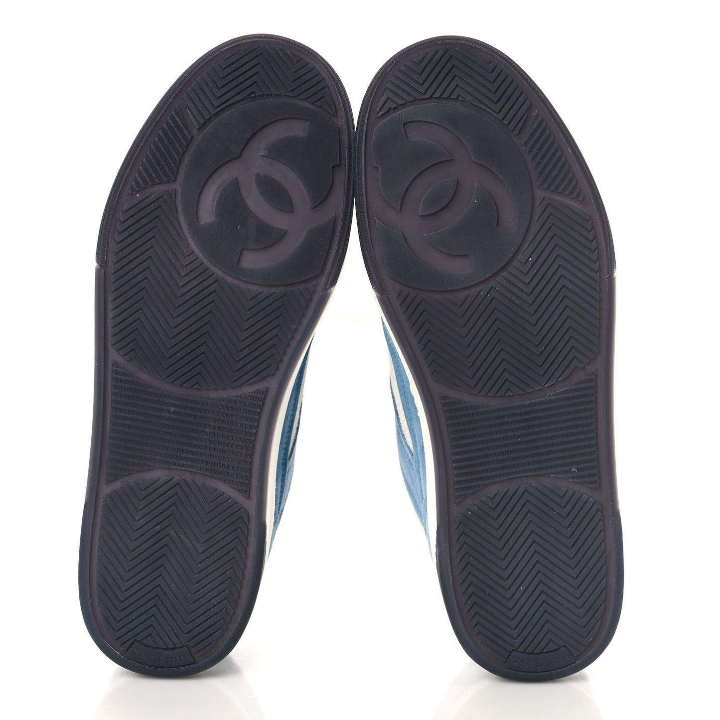 Suede Kidskin Womens CC Sneakers 38.5 White Blue
