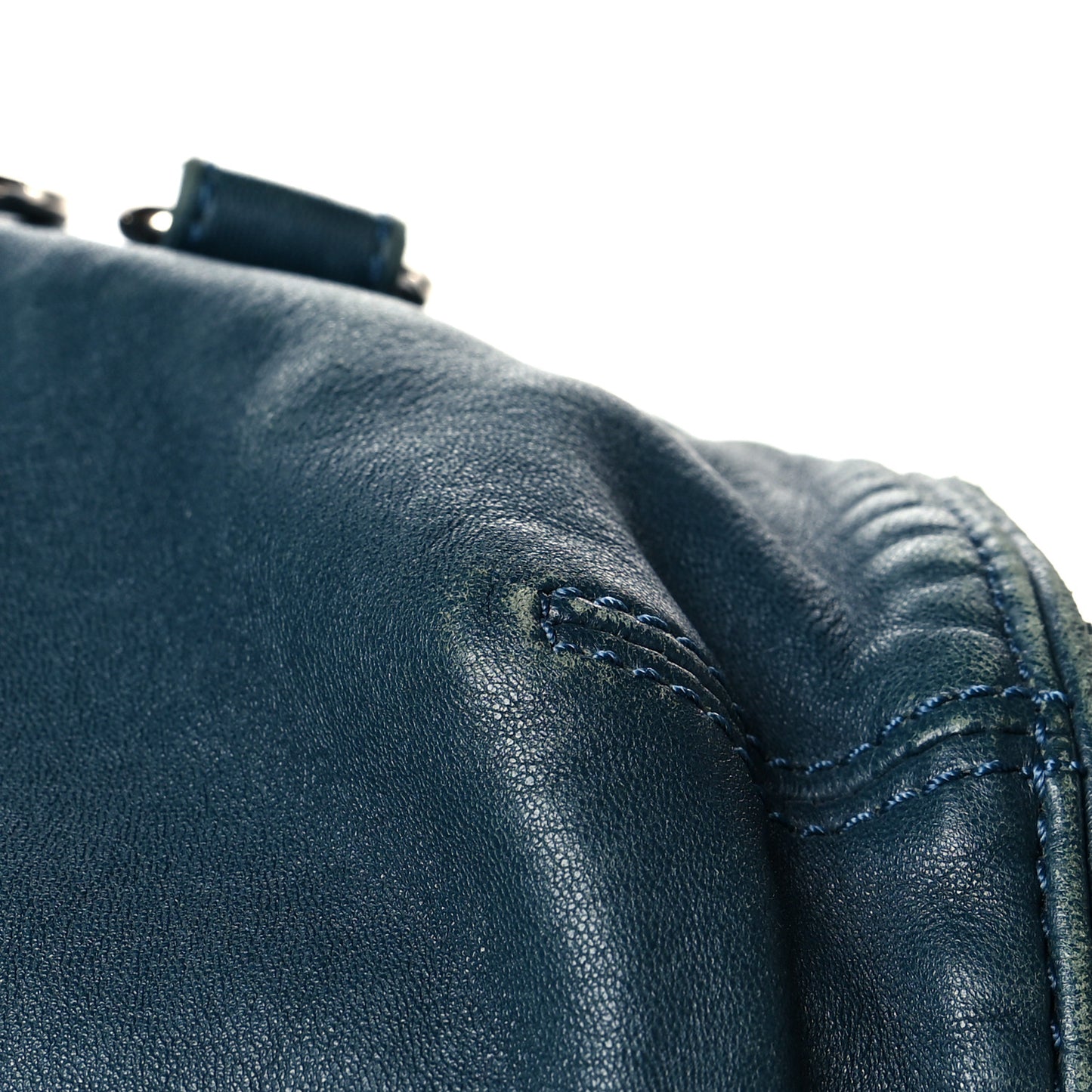 Lambskin Mini Marti Backpack Petrol Rhodium Hardware