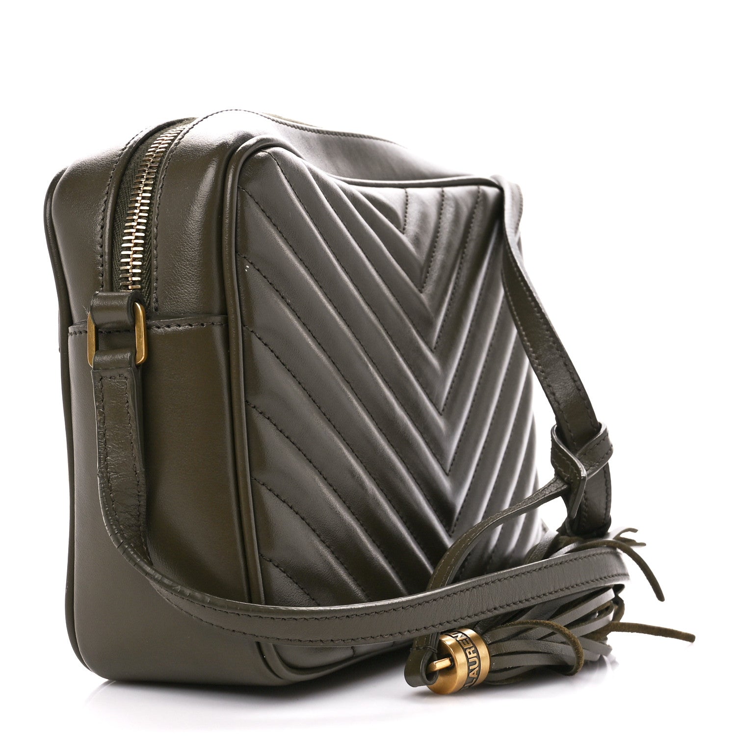 Saint Laurent Calfskin Matelasse Monogram Lou Camera Bag Military Olive 3 of 11