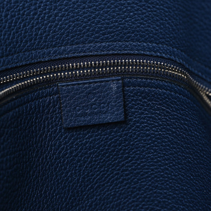 Gucci Soft Calfskin Medium Jackie Top Handle Bag Classic Blue Marine 6 of 13