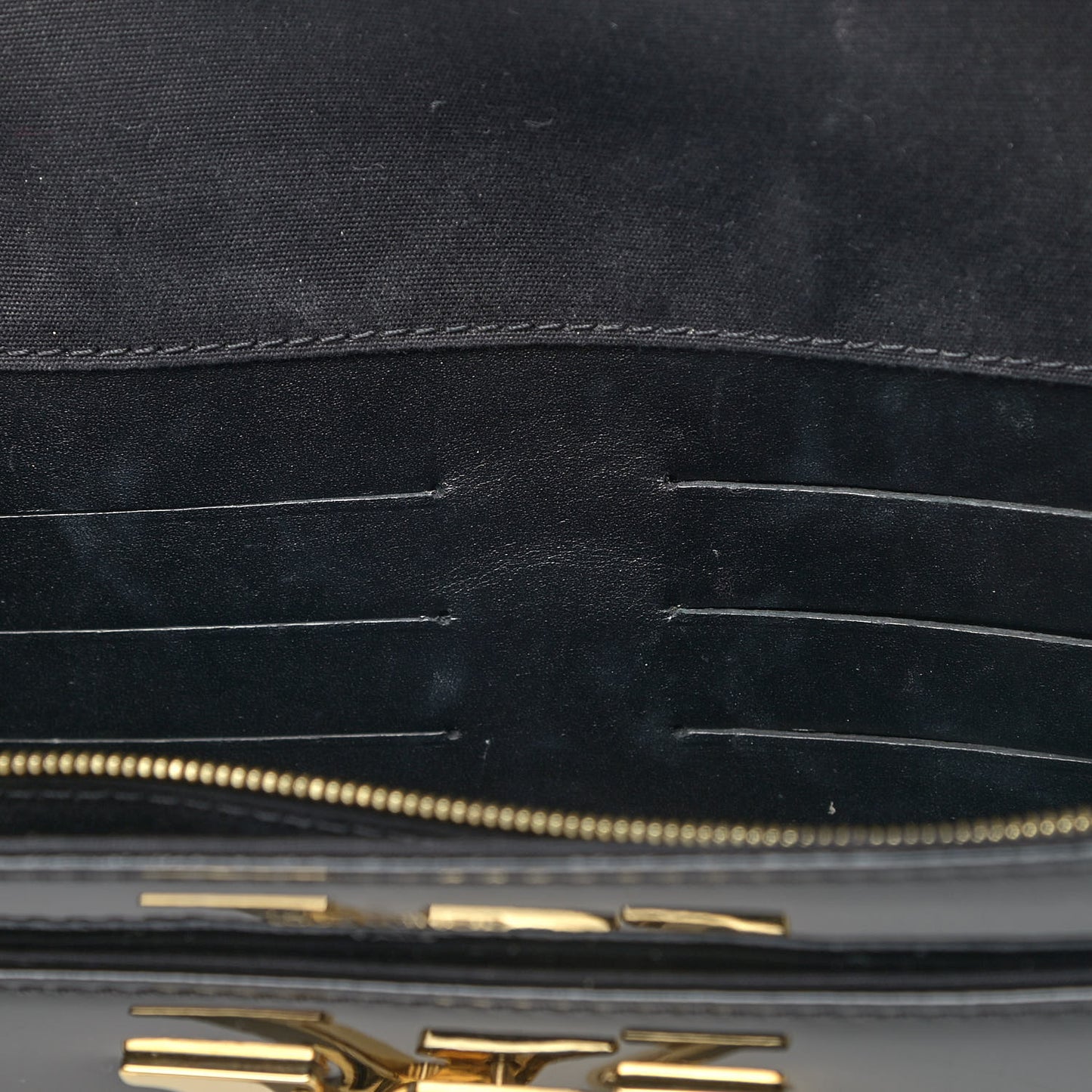 Patent Louise Clutch Black