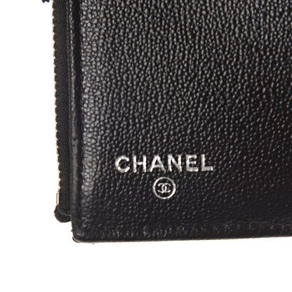 Chanel Grained Calfskin Quilted CC Box Compact Flap Wallet Black 6 of 8
