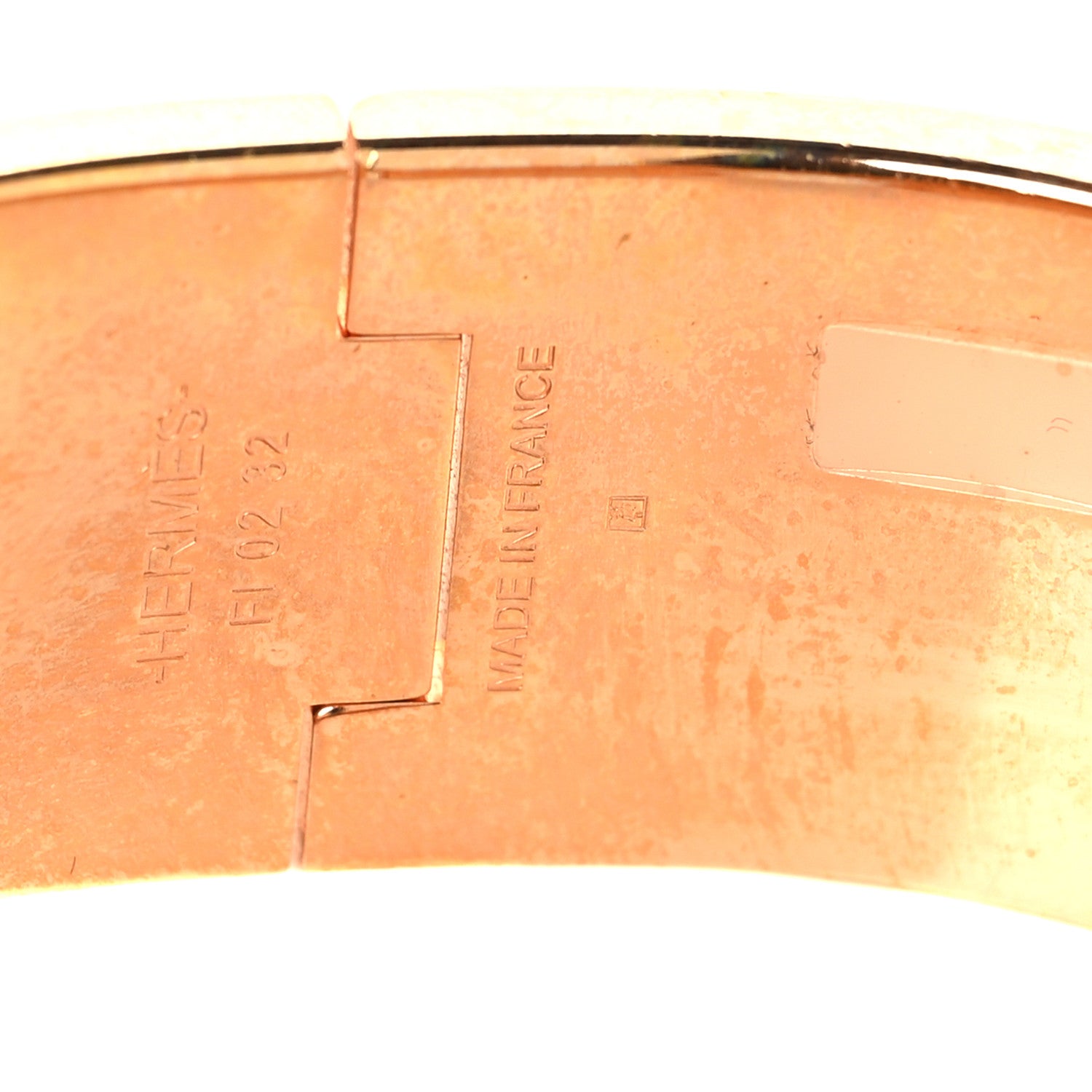 Hermes Enamel Printed Wide Les Leopards Clic Clac H Bracelet GM Ultra Pink 4 of 4