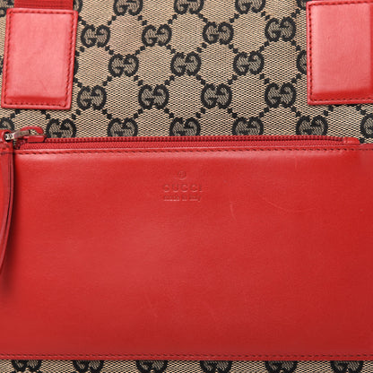 Gucci Monogram Large Tote Navy Red 10 of 10