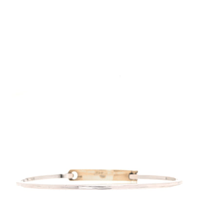 Cartier Sterling Silver 18K Yellow Gold C De Cartier ID Bangle Bracelet 5 of 12