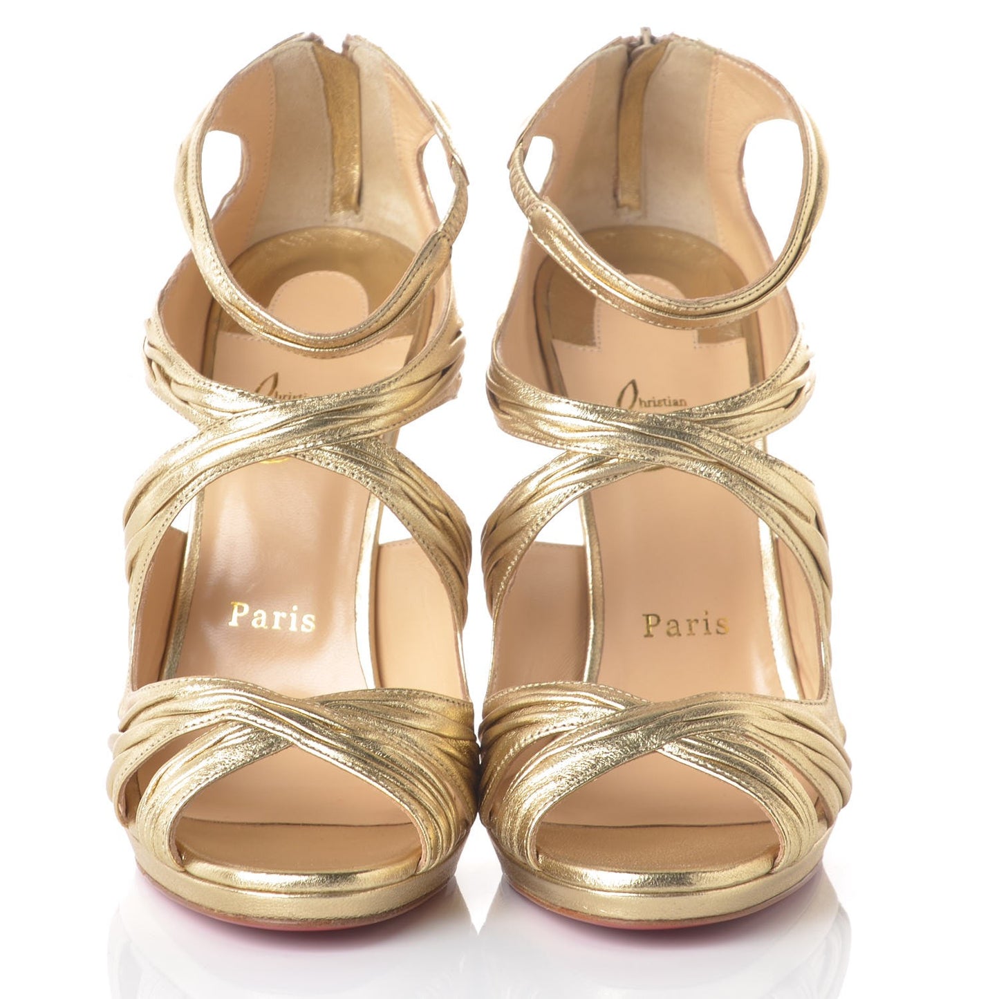 Metallic Nappa Kashou 120 Sandals 39 Light Gold