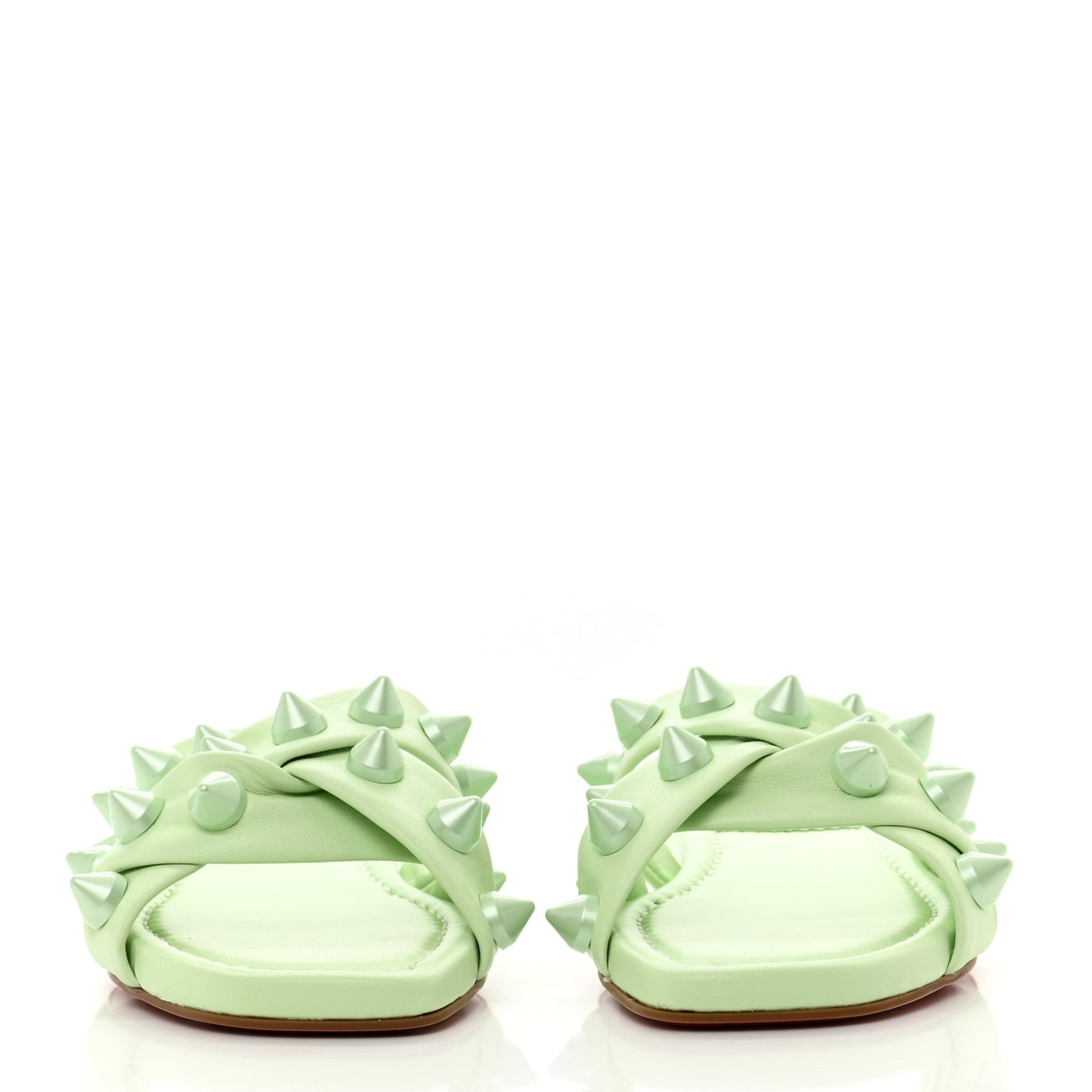 Calfskin Miss Spika Club Sandals 38.5 Studio Green