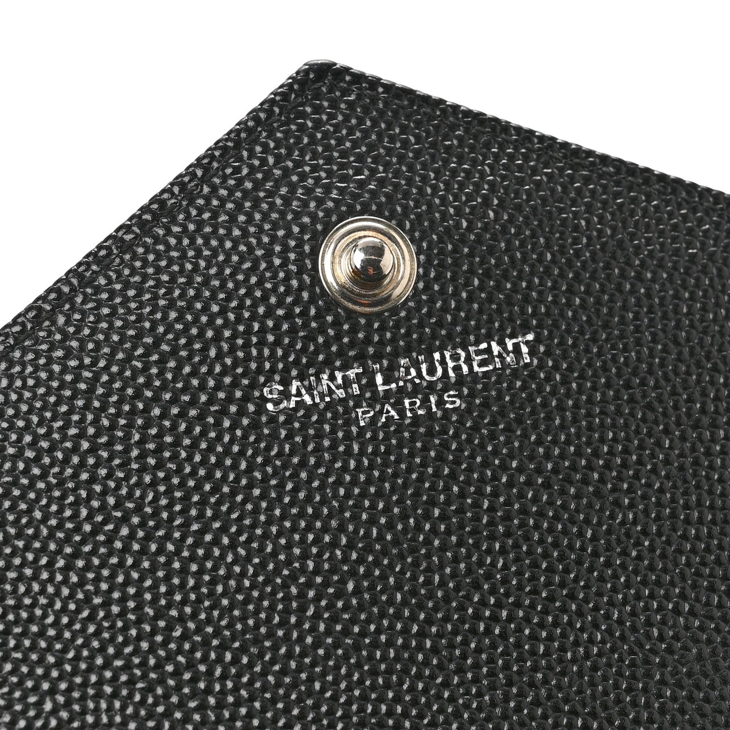 Grain De Poudre Matelasse Chevron Monogram Chain Wallet Black