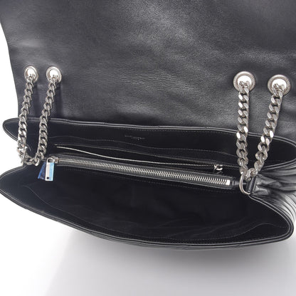 Saint Laurent Calfskin Y Quilted Monogram Large Loulou Chain Satchel Black 5 of 10