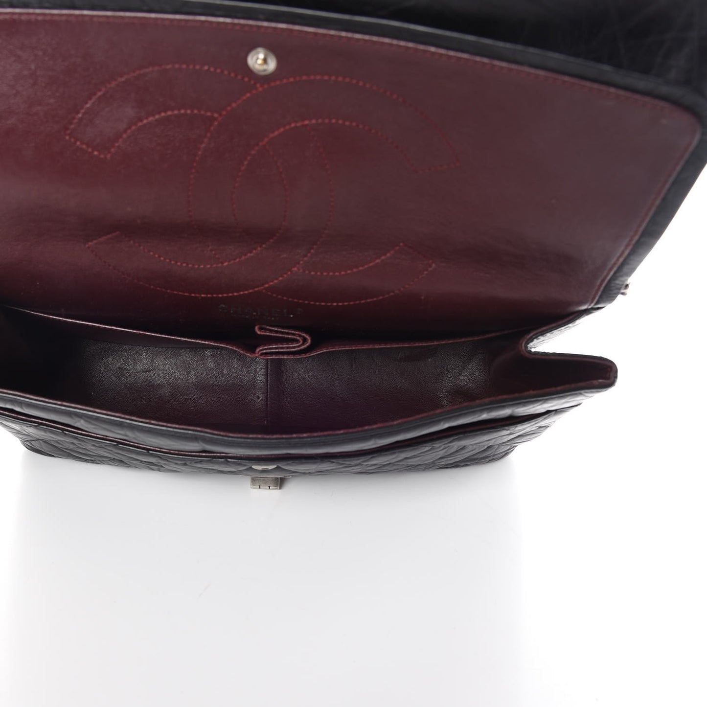 Aged Calfskin Quilted 2.55 Reissue 227 Flap Black