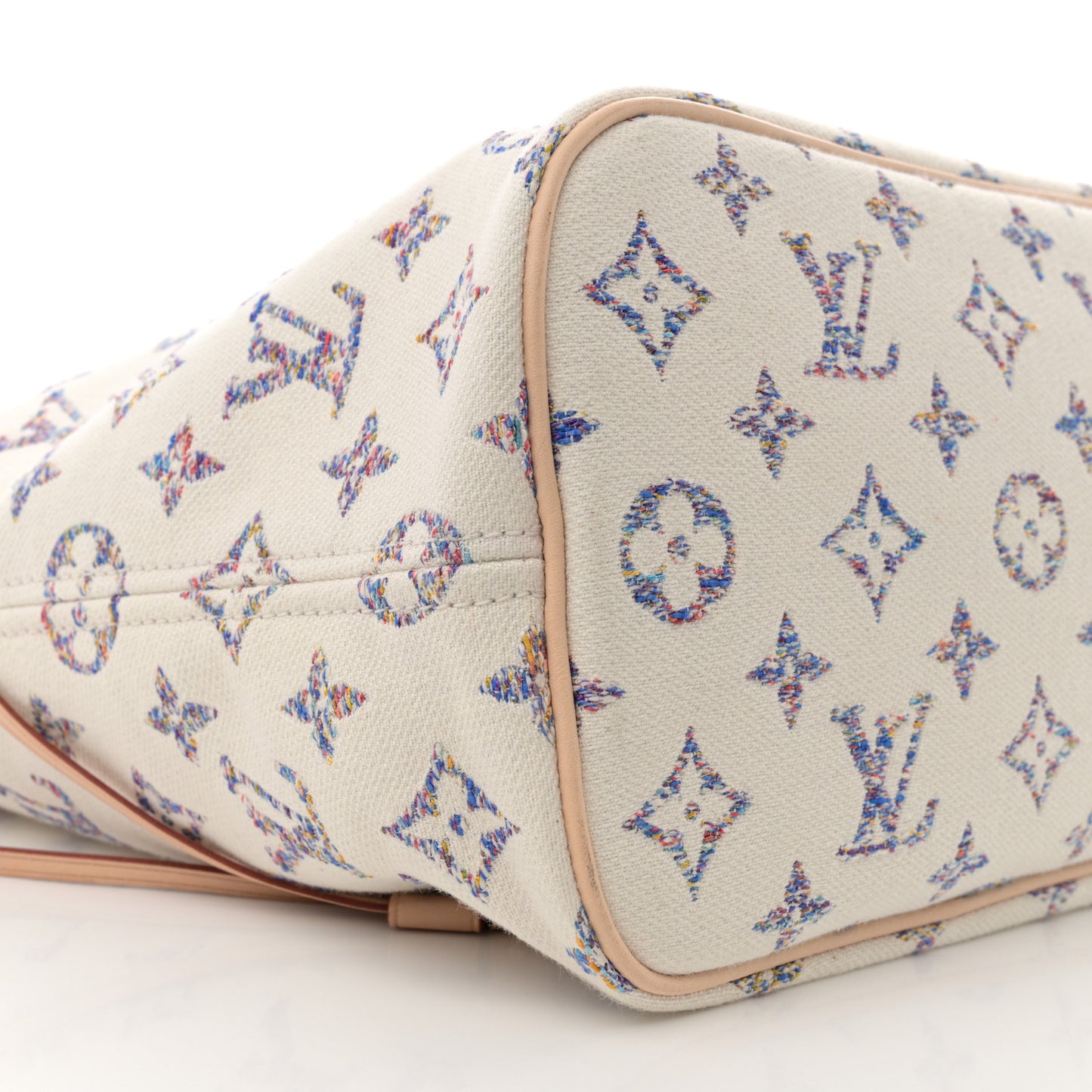 Monogram Jacquard Neverfull MM Multicolor Beige