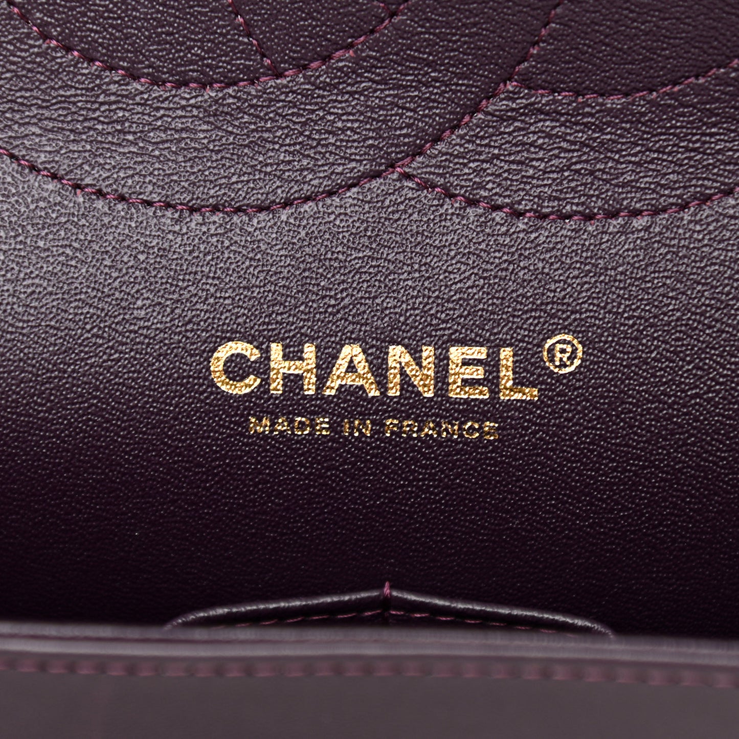 Lambskin Quilted Jumbo Double Flap Purple