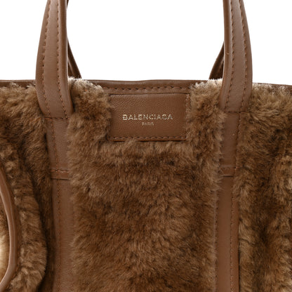 Balenciaga Shearling XS Bazar Shopper Tote Beige 8 of 15