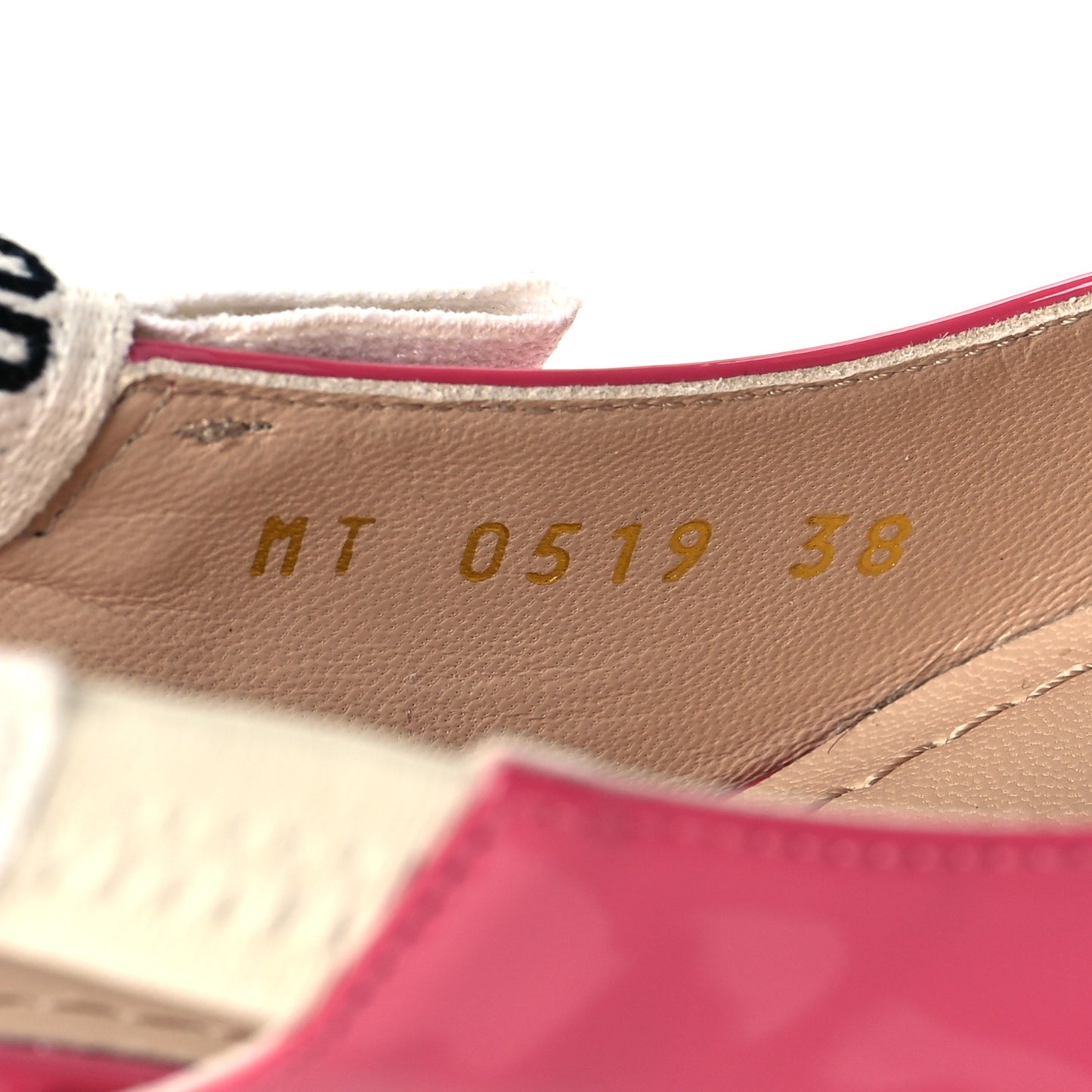 Patent Ribbon J'Adior Slingback 65mm Pumps 38 Fraise