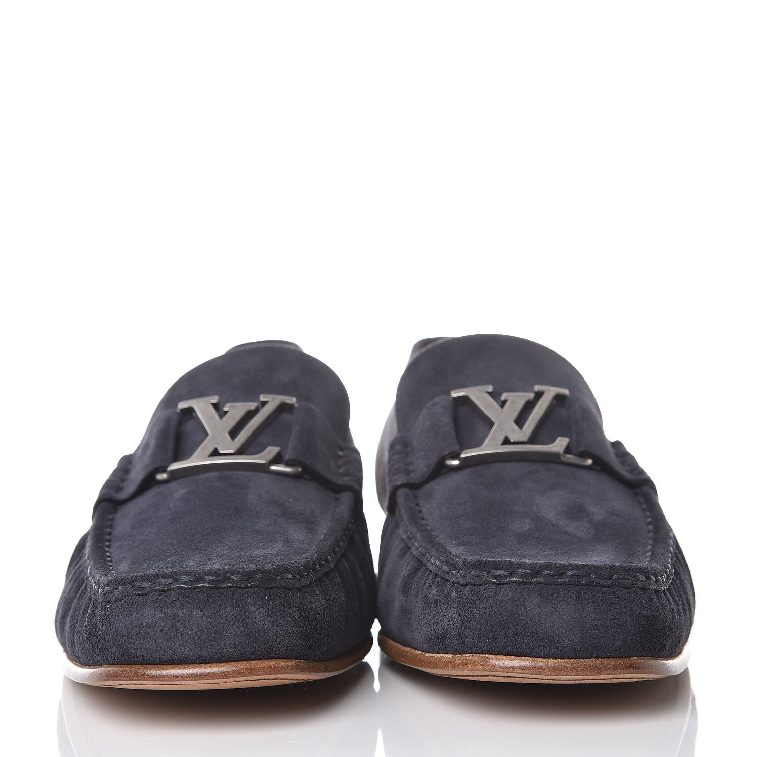 Louis Vuitton Suede Mens Montaigne Loafers 9.5 Marine 2 of 11