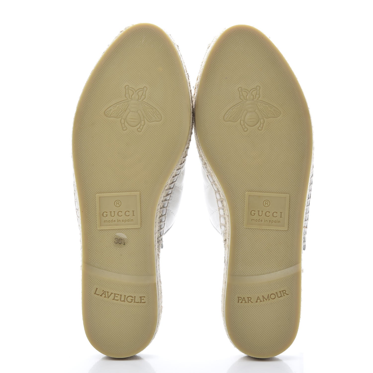 Gucci Nappa Matelasse GG Marmont Espadrille Slippers 36.5 Great White 5 of 8