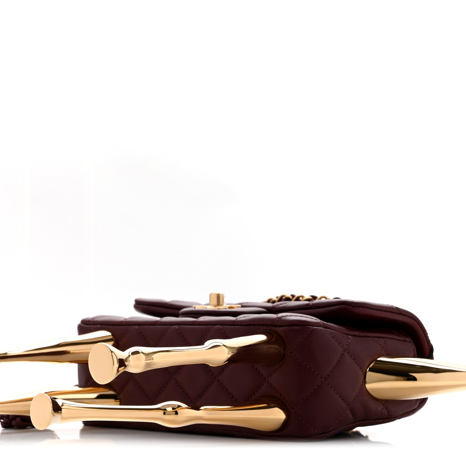 Chanel Lambskin Quilted Mini Giraffe Flap Dark Burgundy 11 of 13