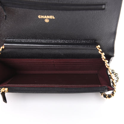 Chanel Caviar Quilted Wallet On Chain WOC Black 4 of 11