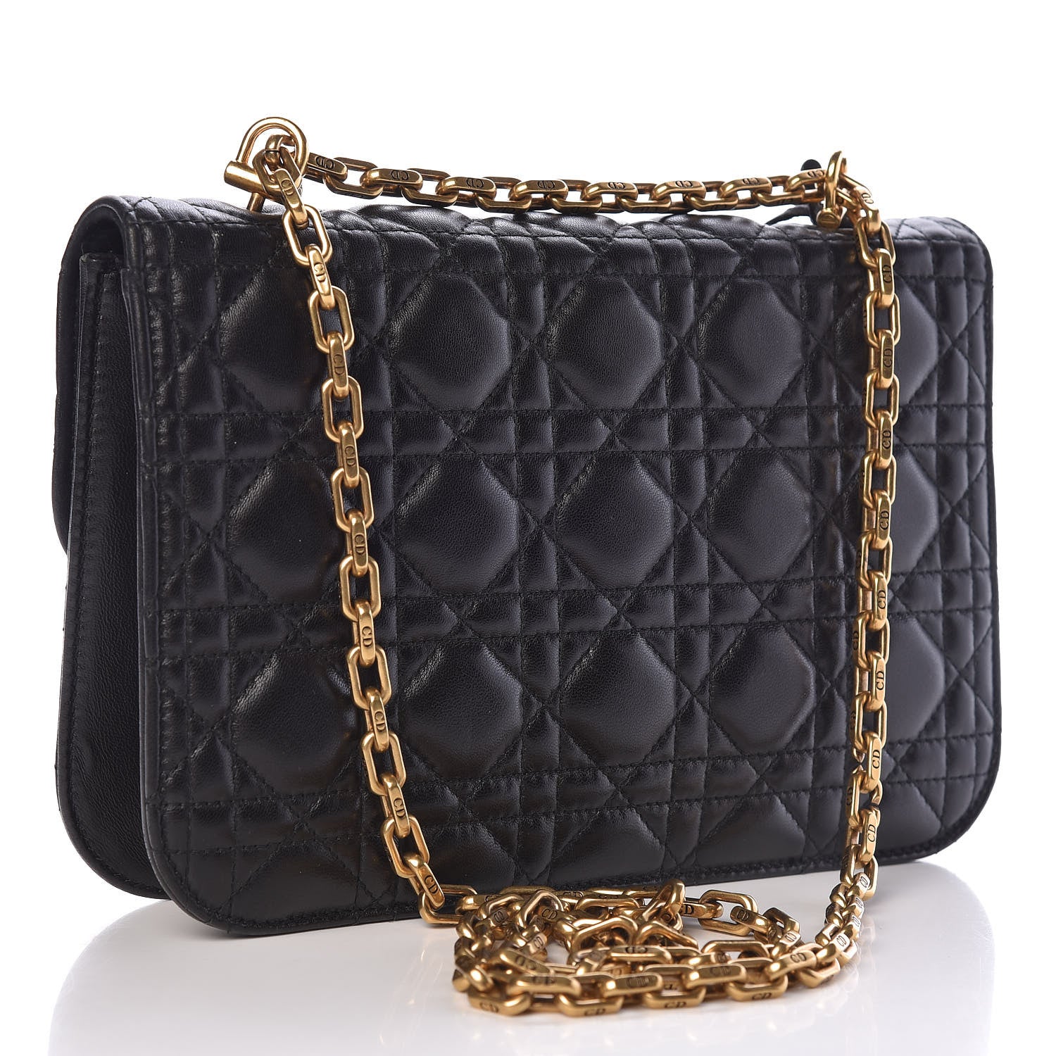 Christian Dior Lambskin Cannage Large Dioraddict Flap Bag Black 3 of 10