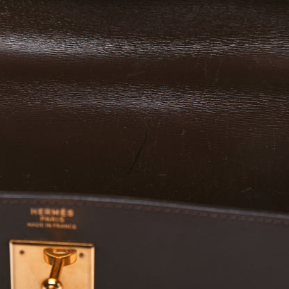 Hermes Box Kelly Sellier 32 Chocolate 10 of 18