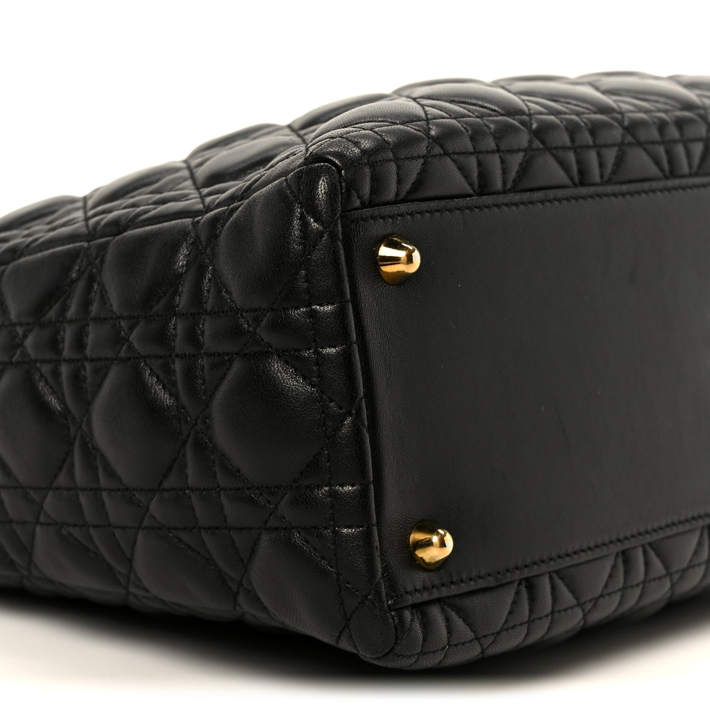 Lambskin Cannage Large Lady Dior Black