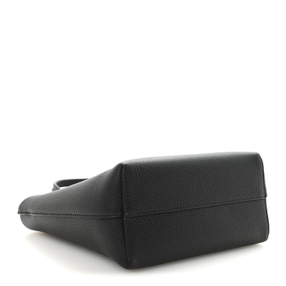 The Row Grained Calfskin Small Park Tote Black 4 of 9