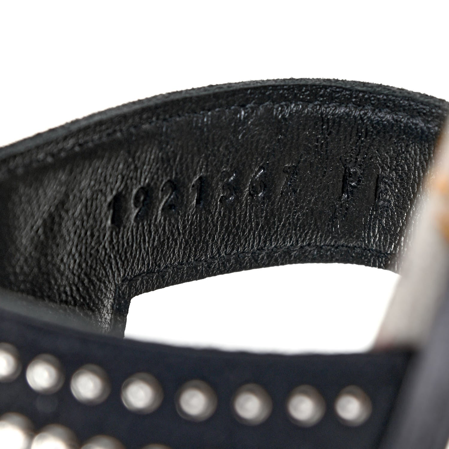 Hermes Suede Goatskin Studded Oran Sandals 36 Black 9 of 9