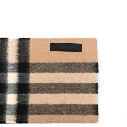 Burberry Cashmere Giant Check Scarf Camel 3 of 4