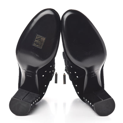 Saint Laurent Velluto Master Crystal Loulou 95 Ankle Boots 38.5 Black 5 of 8