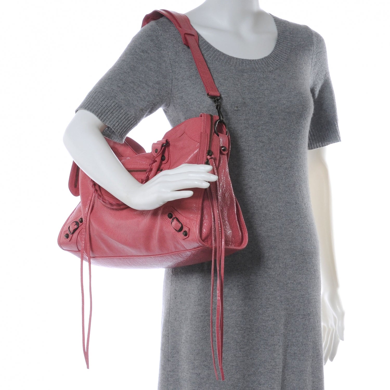 Balenciaga Agneau Classic Hardware City Rose Bombon Raspberry 2 of 7