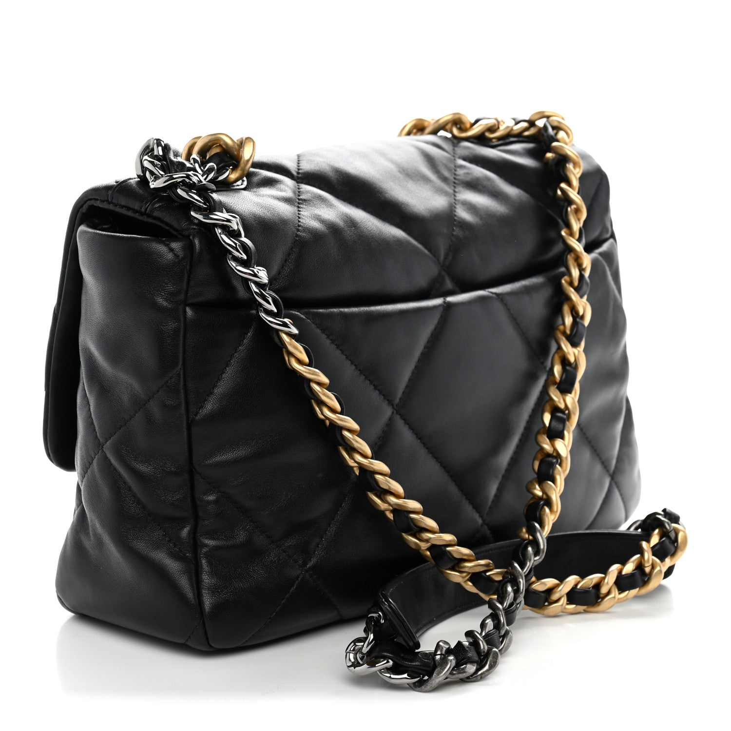 Chanel Lambskin Quilted Large Chanel 19 Flap Black 3 of 10