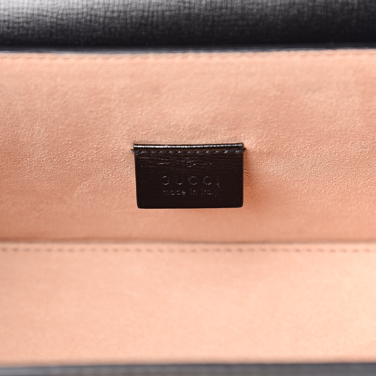 Gucci Calfskin Small Padlock Bamboo Shoulder Bag Black 6 of 10