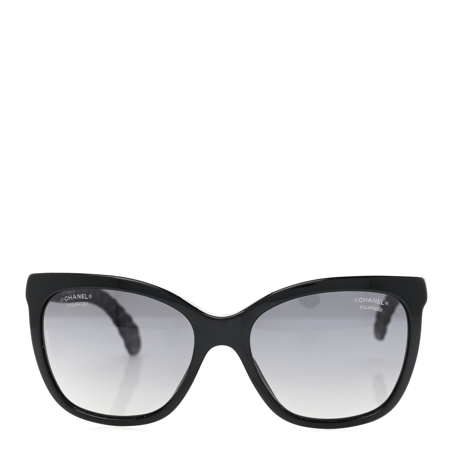 Chanel Acetate Quilted Polarized Butterfly CC Sunglasses 5288-Q Black 2 of 7