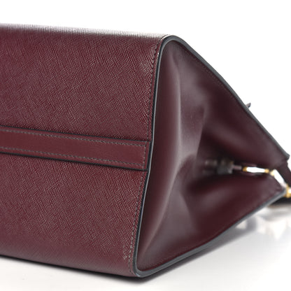 Prada Saffiano Greche Medium Paradigme Bag Granato Petalo 9 of 9