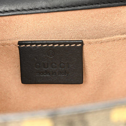 Gucci GG Supreme Monogram Bees Small Padlock Shoulder Bag Black 6 of 10