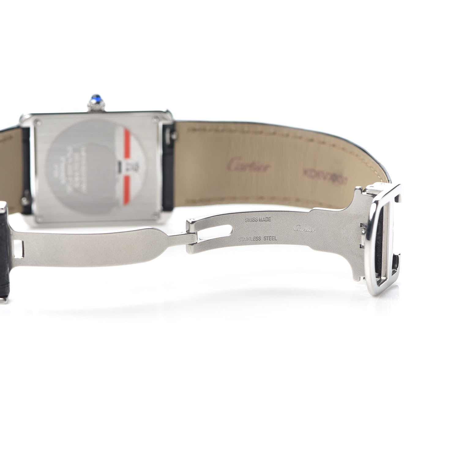 Cartier Stainless Steel Alligator 27mm Tank Solo Quartz Watch 5 of 6