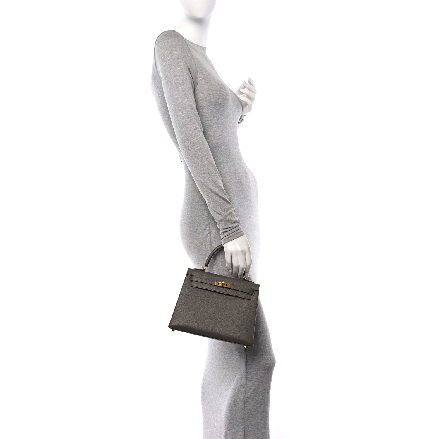 Hermes Epsom Kelly Sellier 25 Etain 2 of 17
