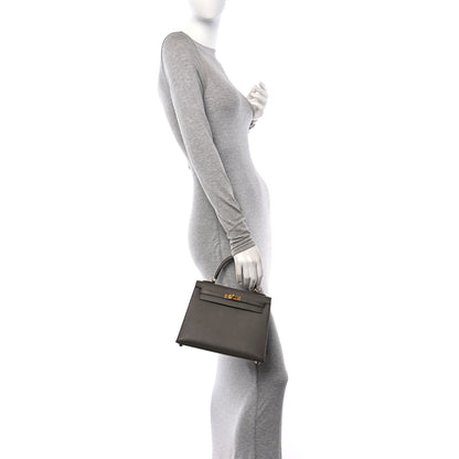 Hermes Epsom Kelly Sellier 25 Etain 2 of 17