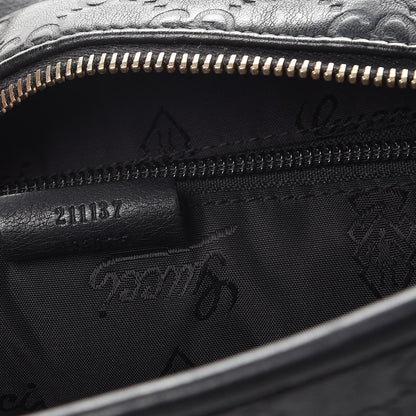 Gucci Guccissima Medium Zippered Shopping Tote Black 7 of 19