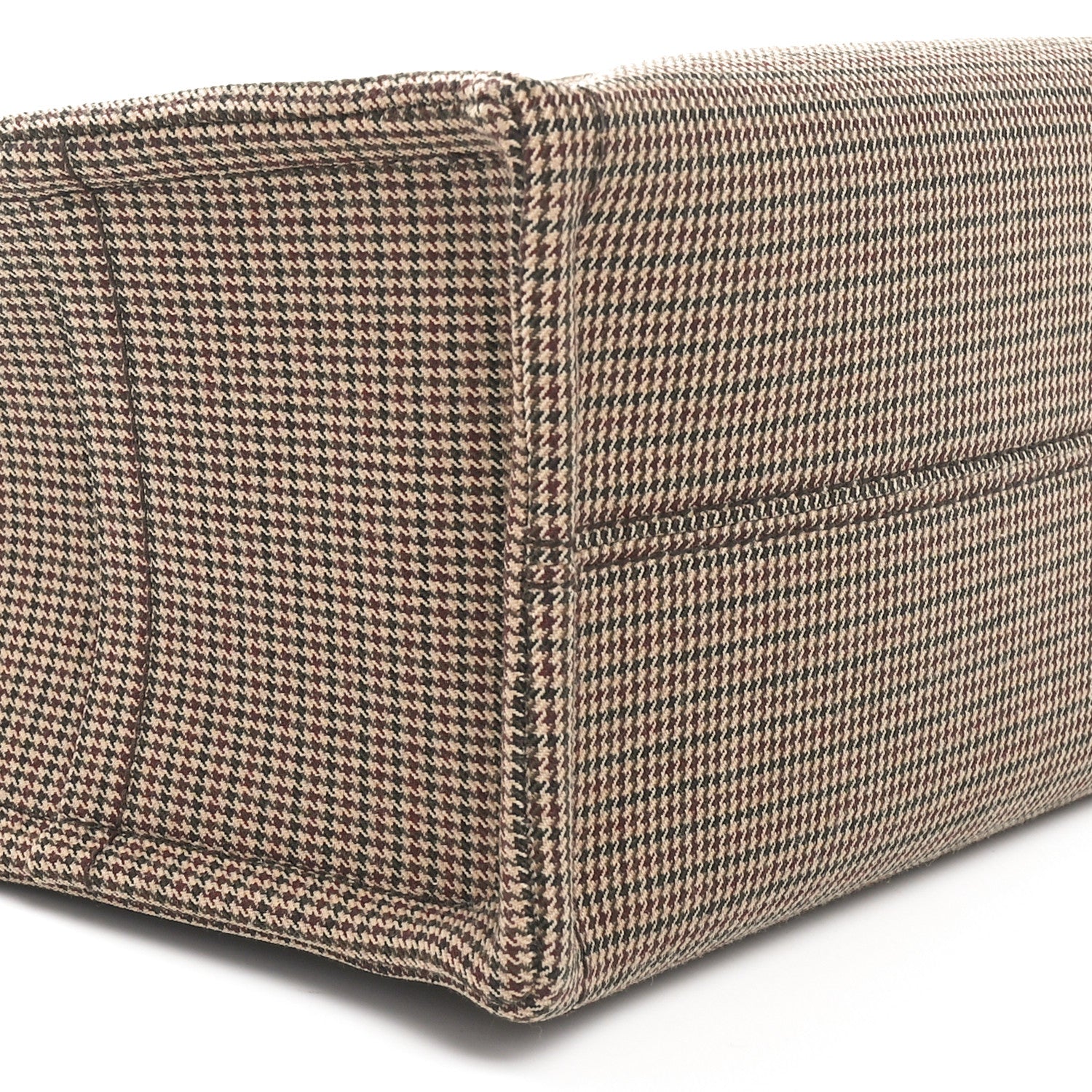 Celine Textile Calfskin Pied De Poule Print Triomphe Striped Small Cabas Thais Multicolor 10 of 12